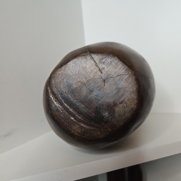 Hand-Carved Brown Wooden Owl Sculpture - Home Art Decor - Picture 6 of 7